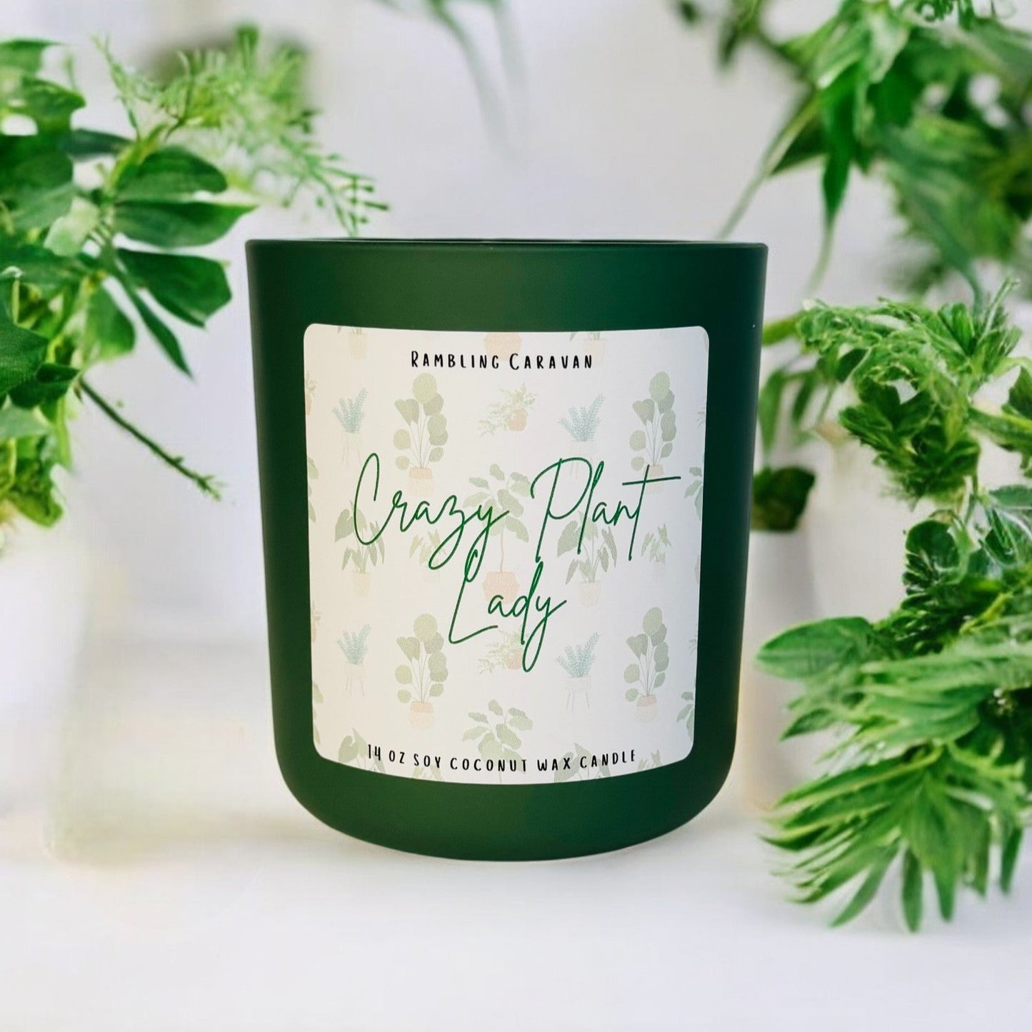 Crazy Plant Lady Candle | 14 oz Soy Coconut Wax | Hand Poured | Small Batch