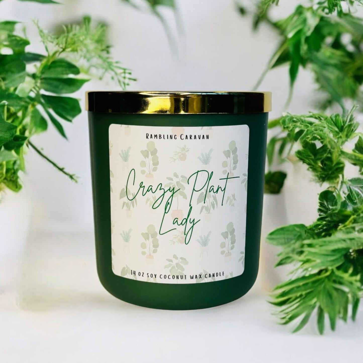 Crazy Plant Lady Candle | 14 oz Soy Coconut Wax | Hand Poured | Small Batch