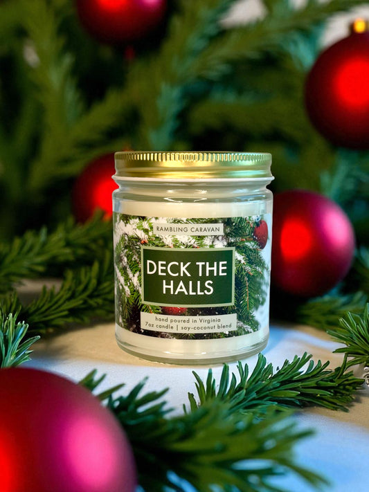 Deck the Halls Christmas Candle