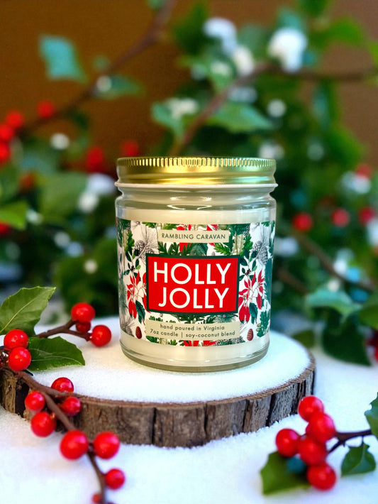 Holly Jolly Christmas Candle