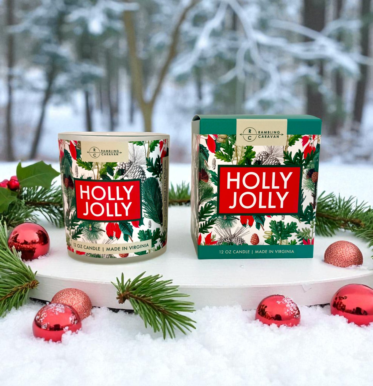 Holly Jolly Candle | Luxe Winter Candle Collection |