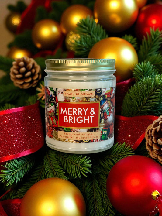 Merry & Bright Christmas Candle