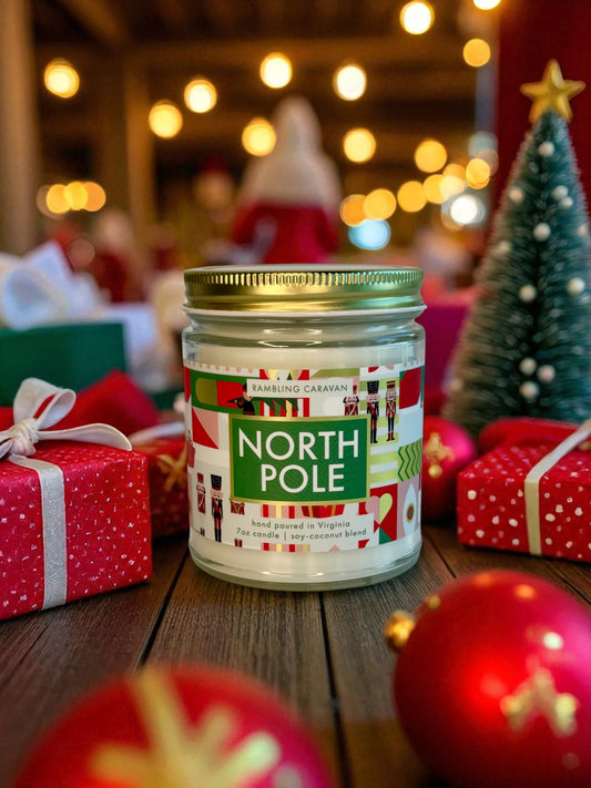North Pole Christmas Candle