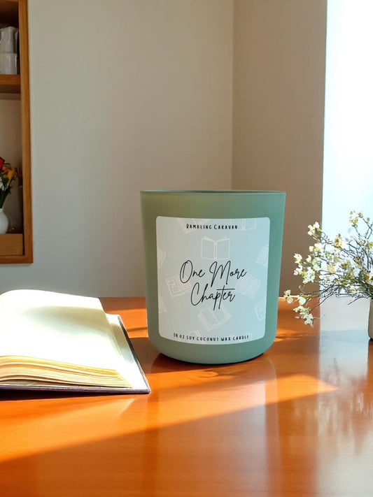 One More Chapter Candle | 14 oz Soy Coconut Wax | Hand Poured | Small Batch