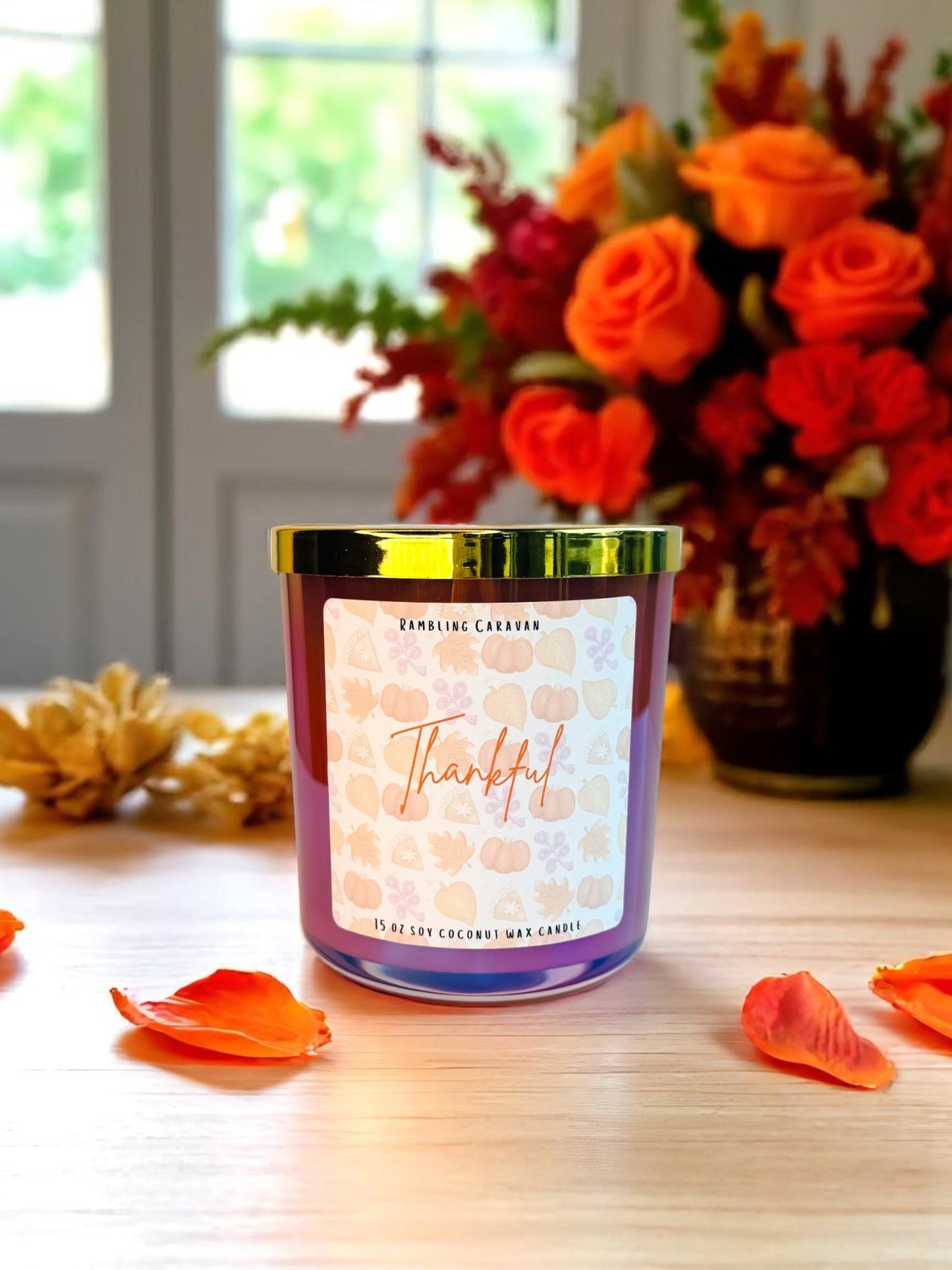 Thankful Candle | 14 oz Soy Coconut Wax | Hand Poured | Small Batch